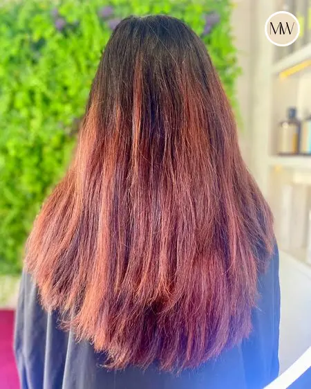 Ombré cuivré, dégradé de couleur — Salon MW Coiffure, Saint-Gilles-les-Bains, La Réunion