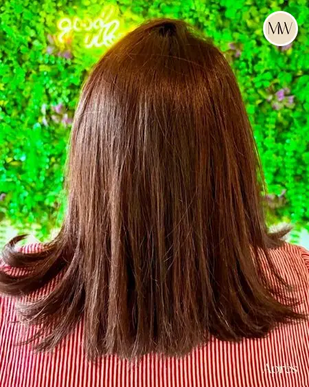 Coloration châtain acajou, brillance — Salon MW Coiffure, Saint-Gilles-les-Bains, La Réunion