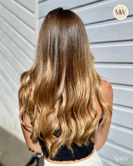 Balayage dégradé, longues boucles souples — Salon MW Coiffure, Saint-Gilles-les-Bains, La Réunion