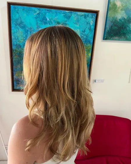 Rattrapage blond, painting et patine irisée — Salon MW Coiffure, Saint-Gilles-les-Bains, La Réunion